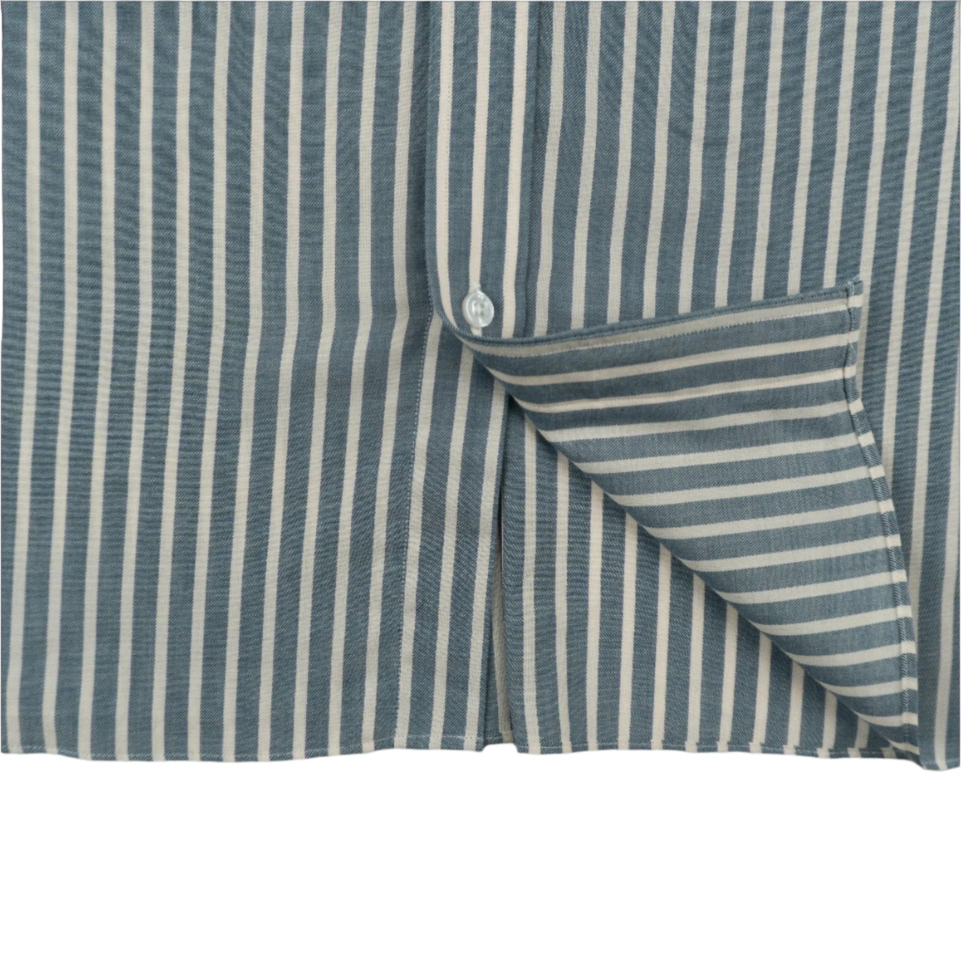 Hardbody Short Sleeve Button Up Shirt White/Blue Stripe